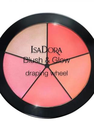 Рум'яна для обличчя isadora blush and glow draping wheel 56 - pink pop