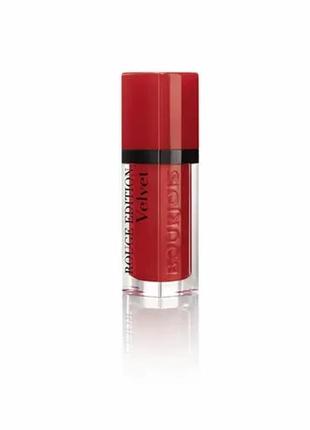 Жидкая помада для губ bourjois paris rouge edition velvet lipstick 15 - red volution (красный)3 фото