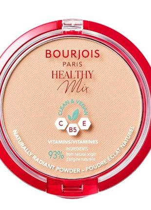 Пудра для лица bourjois healthy mix clean and vegan 3 - rose beige3 фото