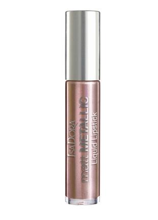 Жидкая помада для губ isadora matt metallic lipstick 82 - copper chrome3 фото