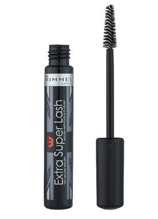 Тушь для ресниц rimmel extra super lash building mascara 101 - black3 фото