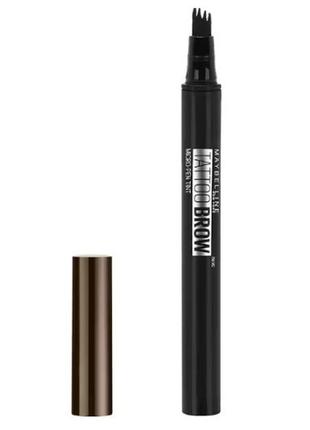 Фломастер для брів maybelline new york tattoo brow microblade ink pen 130 — deep brown