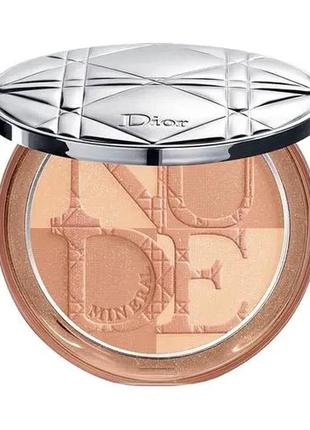 Пудра для обличчя dior diorskin mineral nude bronze powder no04 — warm sunrise3 фото