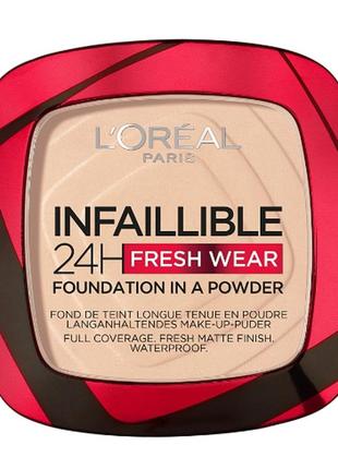 Крем-пудра для обличчя l`oreal paris infaillible fresh wear 24h 140 — golden beige3 фото