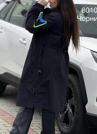 Куртка длинная ветровка женская плащ6 фото