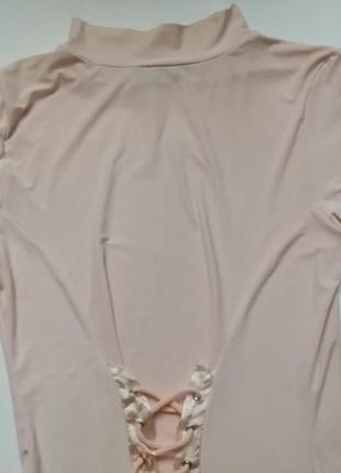 Персиковое платье миди р 8-102 фото