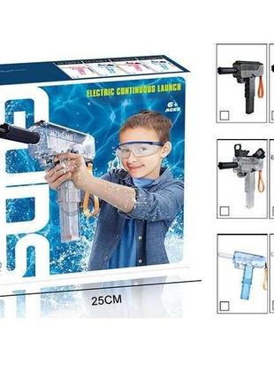 Водный пистолет игрушечный прозрачный корпус, ремешок, прицел, акум. 3.7v c 20331 фото