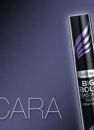 Тушь isadora build-up mascara extra volume 03 - black brown (черно-коричневый)6 фото