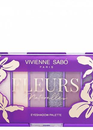 Палетка тіней для повік vivienne sabo fleurs naturelles eyeshadow palette 03 — iris