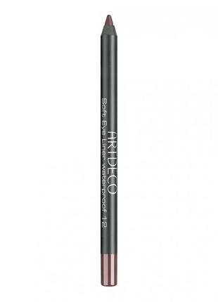 Карандаш для глаз artdeco soft eye liner waterproof 12 - warm dark brown1 фото