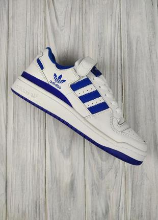 Мужские кроссовки adidas forum white blue ⚪🔵2 фото