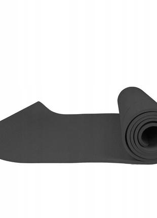 Коврик (мат) для йоги та фітнесу springos tpe 6 мм yg0016 black3 фото