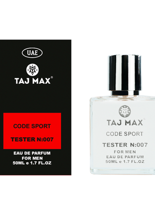 Taj max code sport 50 ml 007 парфумована вода для чоловіків1 фото