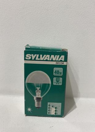 Sylvania 40 w e14 decor silver лампа розжарювання
