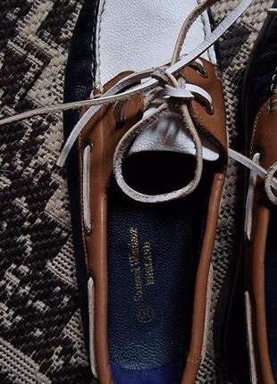 Брендові фірмові англійські шкіряні туфлі мокасини samuel windsor,оригінал,нові,розмір 10анг. (42,5-43р),hand made,100% натуральна шкіра.5 фото