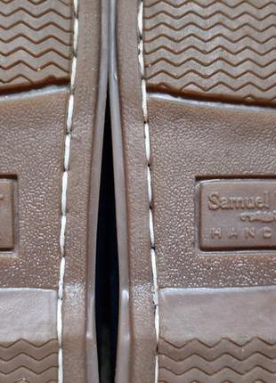 Брендові фірмові англійські шкіряні туфлі мокасини samuel windsor,оригінал,нові,розмір 10анг. (42,5-43р),hand made,100% натуральна шкіра.10 фото