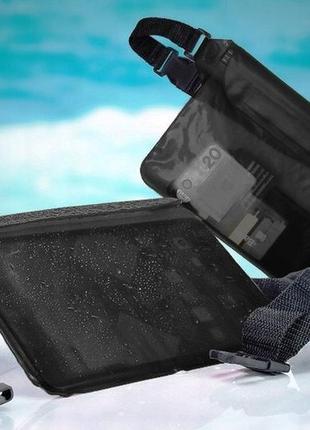 Водонепроницаемая поясная сумка на пляж webski серый (s1187s grey)2 фото