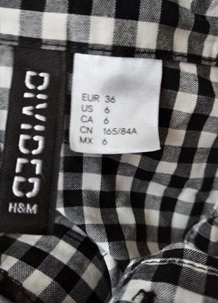 Довга оверсай сорочка в клітку з патчами h&m(zara)100%бавовна5 фото