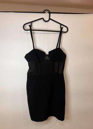 Чорна сукня  з корсетом zara міні вечірня коротка розмір s-m нова7 фото