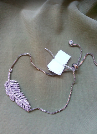 Браслет женский родированый с фианитами .