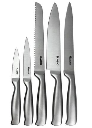 Универсальный кухонный ножевой набор magio mg-1093 5 шт, набор ножей для кухни, кухонные ножи3 фото