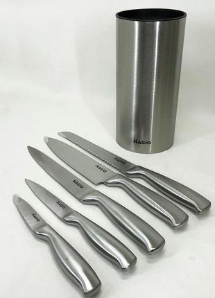 Универсальный кухонный ножевой набор magio mg-1093 5 шт, набор ножей для кухни, кухонные ножи4 фото