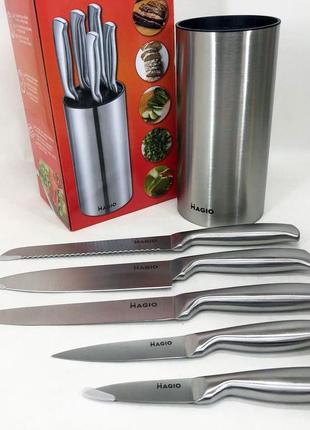 Универсальный кухонный ножевой набор magio mg-1093 5 шт, набор ножей для кухни, кухонные ножи6 фото