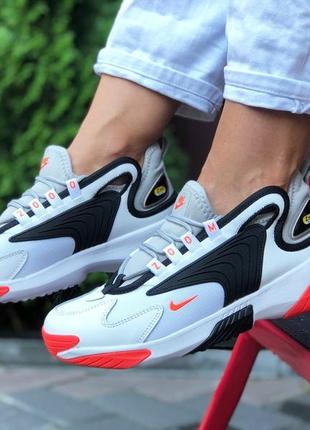 Nike zoom 2k 🆕 женские кроссовки найк зум 🆕 белый/черные/оранжевый