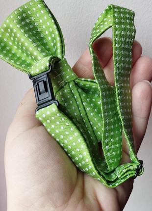 Краватка-метелик зелений дитячий2 фото
