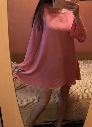 Нежное розовое платье с4 фото