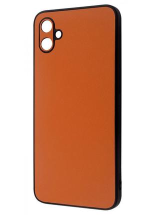 Чохол leather case samsung galaxy a04e (a042f) orange