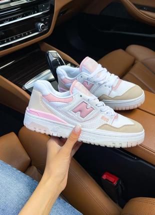 Кроссовки new balance 550 white/pink