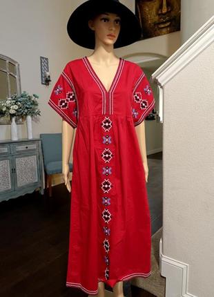 Платье вышиванка в стиле zara1 фото