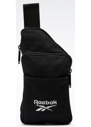 Коттонова нагрудна сумка-слінг reebok classic foundation чорний (sh36535 black)3 фото