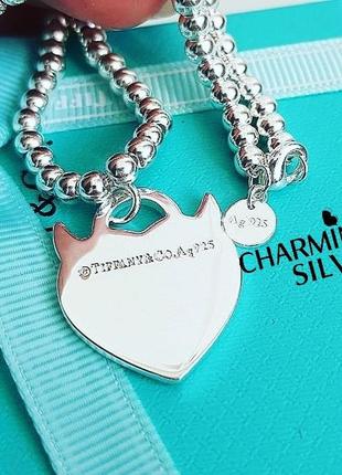 Серебряное колье из бусин tiffany devil тиффани4 фото