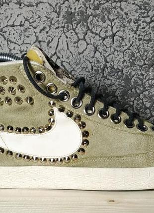 Жіночі вінтажні кросівки  nike blazer mid suede vintage x muffin milano maritima1 фото