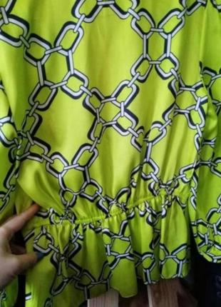 Яркая сатиновая женская блузка7 фото