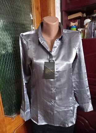 Атласная блуза1 фото