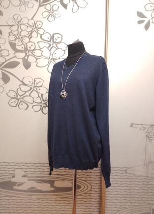 Брендовый шерстяной свитер джемпер пуловер большого размера шерсть мериносовая4 фото