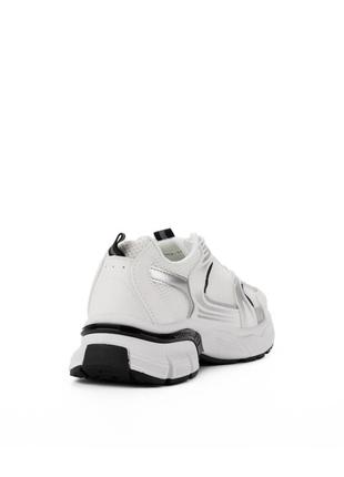 Спортивные кроссовки белые с черными вставками экокожа текстиль2 фото
