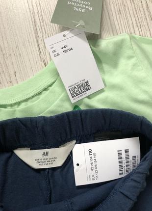 Набор, комплект, костюм h&amp;m на 4-5 лет (110см) футболка, шорты3 фото