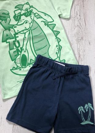 Набор, комплект, костюм h&amp;m на 4-5 лет (110см) футболка, шорты2 фото