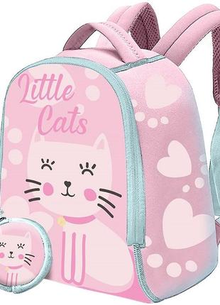 Рюкзак в детский сад розовый котик little cats1 фото
