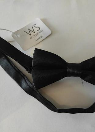 Детский галстук бабочка черный