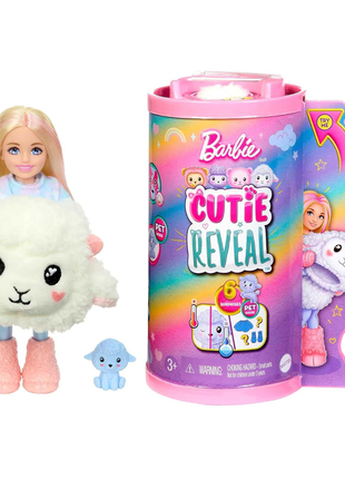 Лялька барбі сюрприз челсі в костюмі ягня barbie chelsea cutie reveal small doll & accessories