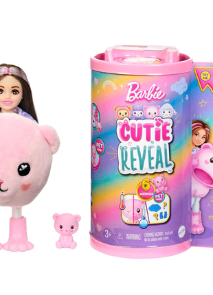 Кукла барби сюрприз челси в костюмчике мишки тедди barbie chelsea cutie reveal small doll & access