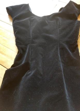 Вінтажна велюрова маленька чорна сукня2 фото