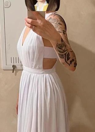 Белое длинное платье3 фото