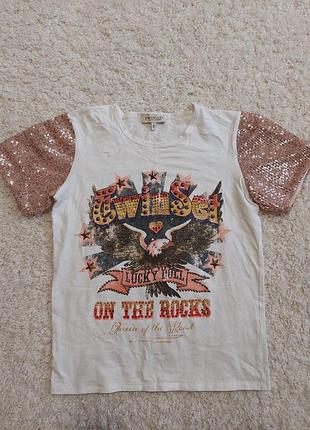 Футболка с паетками twin set