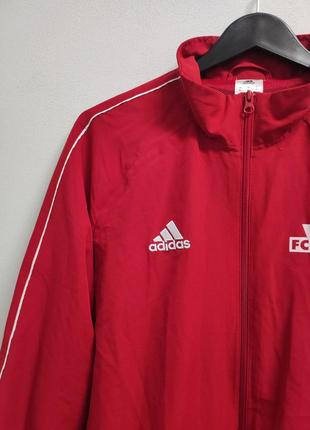 Куртка ветровка кофта мужская спортивная красная adidas, размер xl - 2xl5 фото